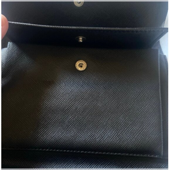 PRADA Milano Unisex Black Nylon/Leather‎ Fold Wallet Made In Italy - Picture 7 of 12